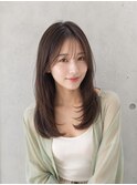 ナチュラル×レイヤーカット/シースルー20代30代40代丸顔池袋