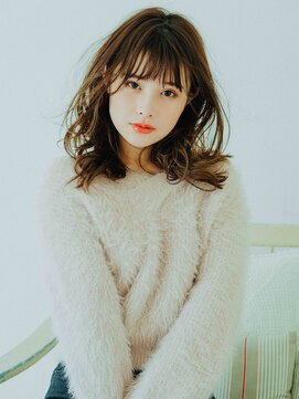 ビーウェイブ いわき(BE WAVE) ゆるふわ☆パーマ毛先パーマセピアベージュ