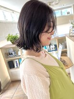 ヒート バイ アンカットラウンジ 渋谷(HEAT by UNCUT&LOUNGE)&nbsp;切りっぱなしボブ/暗髪/透明感カラー/外ハネ［渋谷］