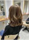 艶感あふれるココアベージュカラー 大人ミディ 学芸大学