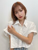 トルネード(TORNADO) オレンジ シルキーベージュ 外ハネパーマ 切りっぱなしボブ t714