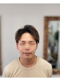 センターパート　ツイストスパイラルパーマ