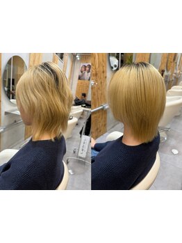 曲がる縮毛矯正で、ナチュラルでキレイに見えるストレートを実現＊センターパートをしたい方にもおすすめ◎