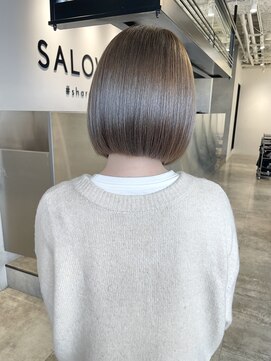 サロウィン 池袋(SALOWIN) ブリーチなしオリーブベージュ × ボブ × 髪質改善 #308