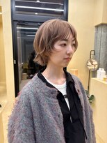 スニュウ(snuw)&nbsp;レイヤーボブ切りっぱなしマロンベージュラベンダーミルクティ