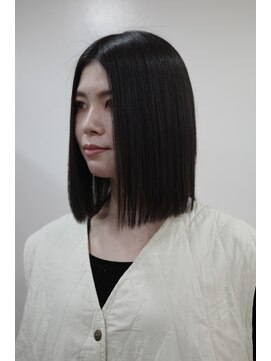 ベンジー 蔵前ii店(benji) 【benji蔵前】／切りっぱなしボブ/酸熱トリートメント