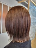 ブリーチを使わないダブルカラーでの明るめベージュ