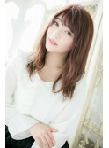 *CUORE松戸*ボルドーで大人かわいい小顔セミディ#フェザーロング