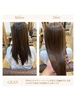 グランバイ アトリエドングリ(Grand × AtlierDonguri)&nbsp;お客様髪質改善データ1913（ミルクティーベージュ）