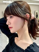 エジョン 三鷹店(Aejon) ☆顔まわりレイヤーカット姫カットレイヤーアプリコットオレンジ