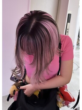 ダズリングディア(Dazzling Deer) ピンク/ホワイトピンク/ボブ/デザインカラー/アンブレラカラー