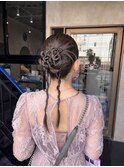 カチモリヘア　結婚式ヘアセット　ヘアアレンジ　参列セット