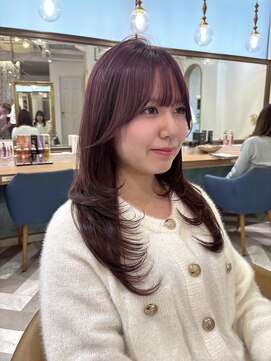 ロンドアベニール 北千住(Lond avenir) 暗めカラー/レイヤーカット/マロンベージュ/くすみベージュ/