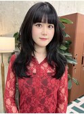 栄カットカラー透明感ナチュラルロング