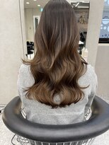 ロンド マーレ 天神大名店(Lond mare) レイヤー オリーブグレー グレージュ 縮毛矯正 暗髪カラー