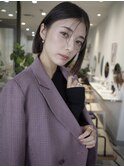 レイヤーカットウルフカットボブグレージュオリーブべージュ