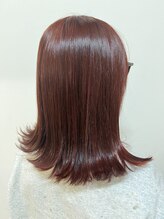 ナナナ パレナ 宝塚店(nanana parena)&nbsp;髪質改善縮毛矯正で叶う艶ほんのりピンクカラー美髪スタイルUP