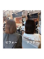スミカ(sumica)&nbsp;#ダークベージュ #外ハネ #白髪ぼかし