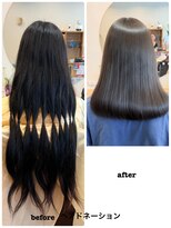 エメールヘア(aimere hair)&nbsp;中学生2回目のヘアドネーション｜富田林
