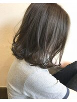 ヘアーデザイン ルシア(Hair Design Lucia)&nbsp;ゆるカールミディアムボブ×サファイア