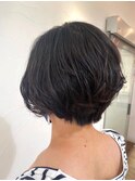 マッシュショート×ナチュラルパーマスタイル