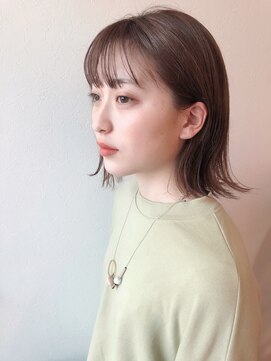 ソル(SOL) 【清潔感とフレッシュな大人女性】肩上切りっぱなしトレンドボブ