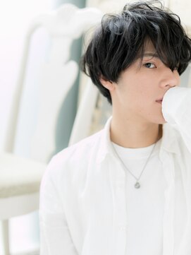 モッズ ヘア 福岡姪浜店(mod's hair) *mod's姪浜*…チャコールグレーこなれヘアくせ毛ショートウルフe