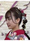 編みおろし紐アレンジ