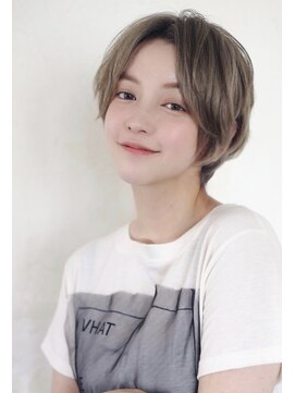 クレドガーデン 浦和店(CRED GARDEN) 小顔ナチュラル丸みショートボブ×透明感アッシュベージュ/浦和