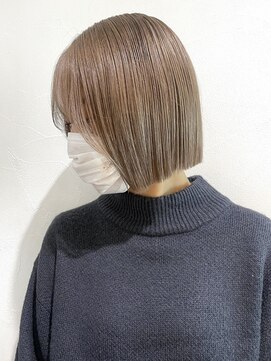 アイティーバイアルバム 藤沢店(IT by ALBUM) グレージュボブ_ショコラベージュボブルフベビーバング_ba372971