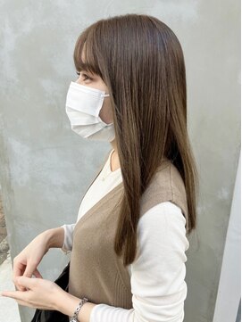カノエ 宇部小串店(canoe) オリーブカラー/髪質改善縮毛矯正/髪質改善/韓国風/韓国ヘア