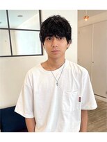 メンズ王道マッシュカットニュアンスパーマ（表参道原宿）