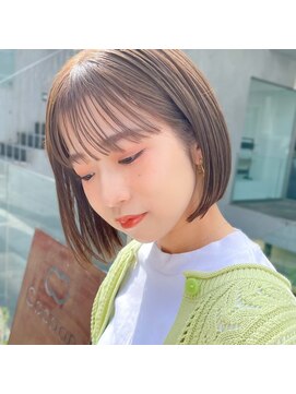 ガーデン オオタカノモリ(garden otakanomori) ニュアンスカラー×ヌーディーベージュ×コンパクトミニボブ