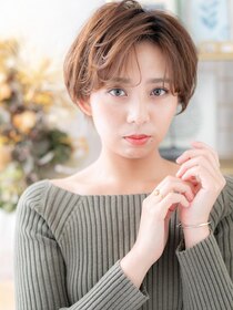 カバーヘア ブリス 上尾西口店(COVER HAIR bliss) アシンメトリー小顔くせ毛風ミニボブマッシュa上尾20代30代40代