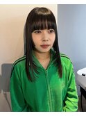 【手島萌】黒髪/前髪ぱっつん/顔まわりレイヤー