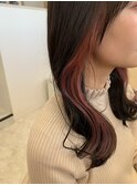 大人可愛いくびれミディアム×インナカラー~ペールピンク~