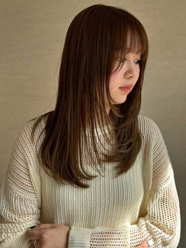 トナリ(tonari) ロングレイヤー　イエローベージュ　10代20代【鹿児島中央】