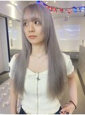 ホワイトシルバー/ダブルカラー/ケアブリーチ/髪質改善/原宿