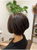 白髪ぼかしハイライト×大人ショート
