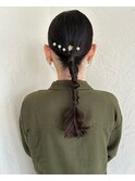 タイトヘア 編みおろし