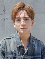 小久保styleフェザーパーマグレーブルーカラー刈り上げショート