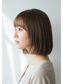 アントワープトーキョー(antwerp TOKYO) 30代40代50代切りっぱなしボブフェイスレイヤー透明感カラー