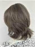 白髪ぼかしハイライト グレージュ