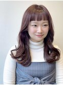 大人可愛い！ブリーチなしカラー/暖色系/ピンクブラウン