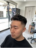 MEN’S HAIR/サーフカール/刈り上げセンターパート/船橋