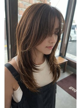 リドル ヘアー 駒生店(Riddle HAIR) 小顔に見える顔周りレイヤーのくびれミディアム