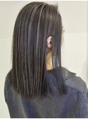◆20代30代40代/セミロング/コントラストハイライト/グレー