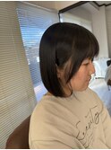 小顔カット×ボブ