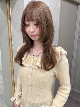 アロ 大阪梅田(alo) 【momoa】ミルクティー×ハッシュカット《ベージュ/カット》