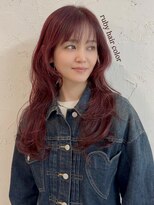 ハナサカヤヘアーサロン(hanasakaya hair salon)&nbsp;韓国風ロングヘア&ルビーカラー